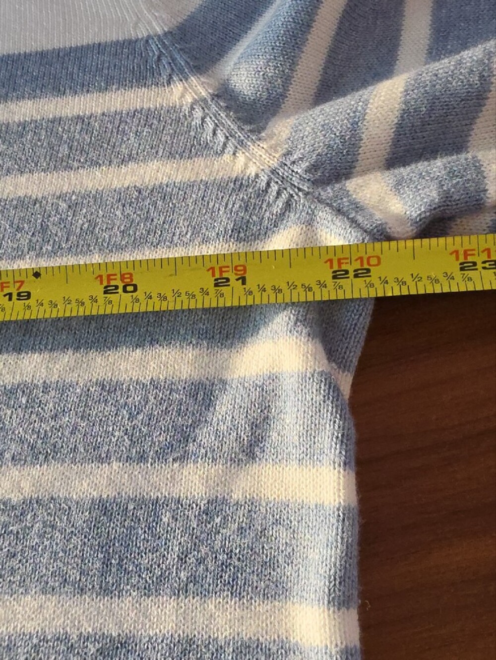 CHAPS Striped Boatneck Knit Sweater Light Blue & White Size XL - Picture 11 of 11